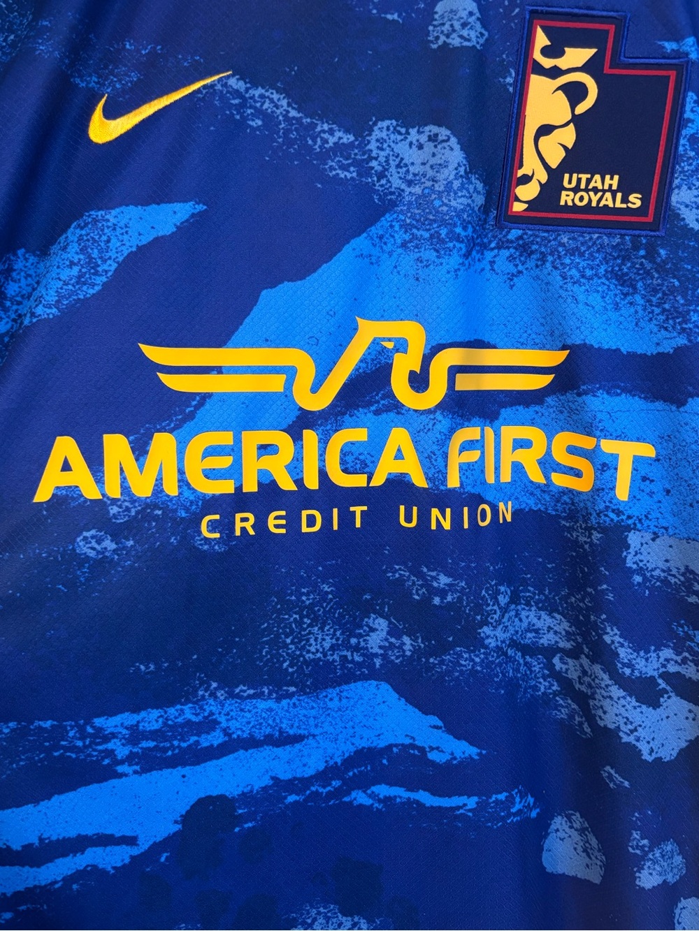 Nike Utah Royals Stadium Away Blue & Yellow Dri-fit Jersey - Men’s Sz M. NWT - Picture 4 of 12